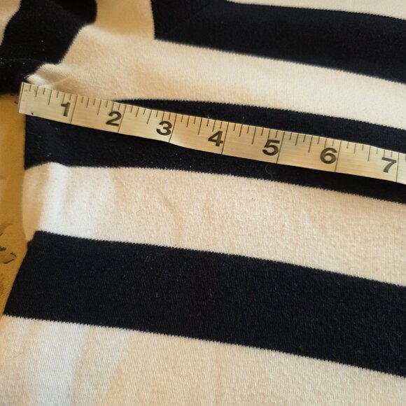 Nautica blue white striped boatneck top 3/4 Sleeve Women's Size XLarge - Picture 5 of 7